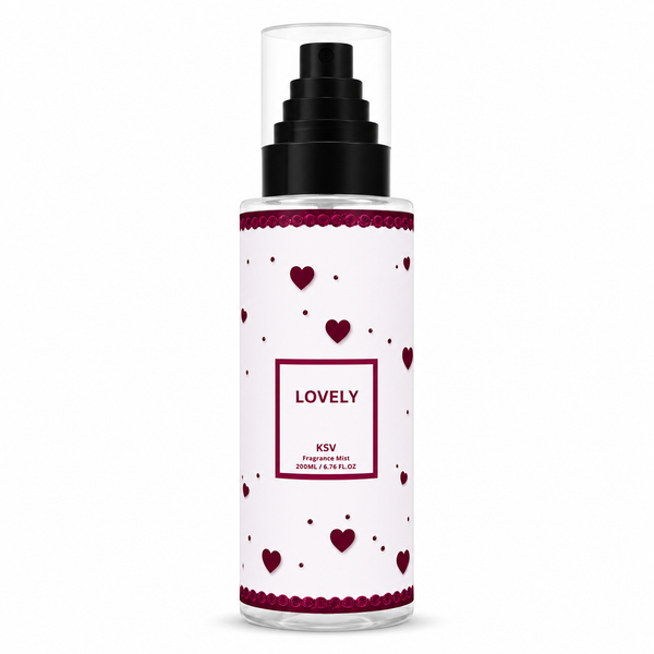 KSV Lovely fragrance mist for women 200ml - white bottle with hearts