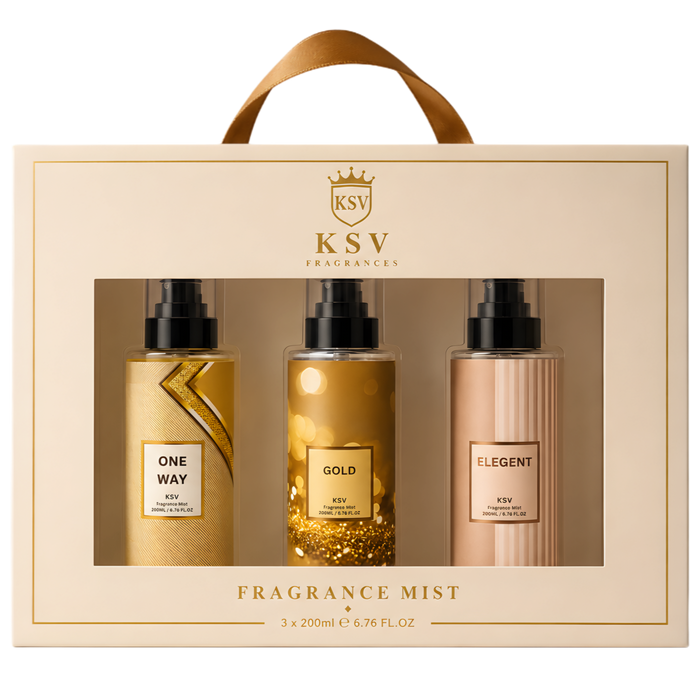 صندوق هدايا رذاذ العطر الفاخر | 3 × 200 مل