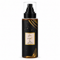 Dark fragrance mist bottle with gold pump sprayer and Star Night label