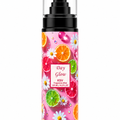 Day Glow fragrance mist bottle, pink floral citrus print and black spray cap, 125 ml