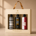 Fragrance mist gift box with three bottles and handle, KSV logo