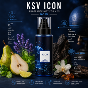 Icon KSV fragrance mist for men bottle with spray pump, 200 ml