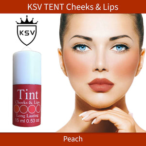Cheeks and lips tint bottle, peach shade
