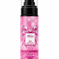 Miss KSV fragrance mist bottle, pink glitter sprayer, 125 mL