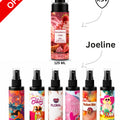Set of 6 KSV body sprays with colorful labels, 100–125 ml