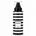 Unisex fragrance mist bottle, black and white striped 200 ml spray with pump