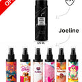 Set of 6 spray bottles (100–125 ml) with black pump nozzles