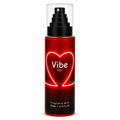 Vibe fragrance mist bottle, red glass with black spray pump, 200 ml